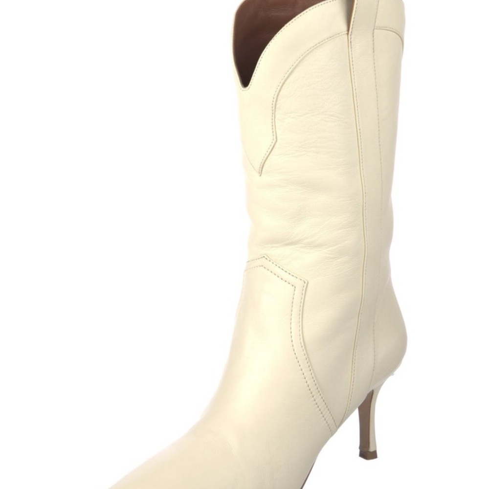 Paris Texas Elegant Cream Leather Women's Boots